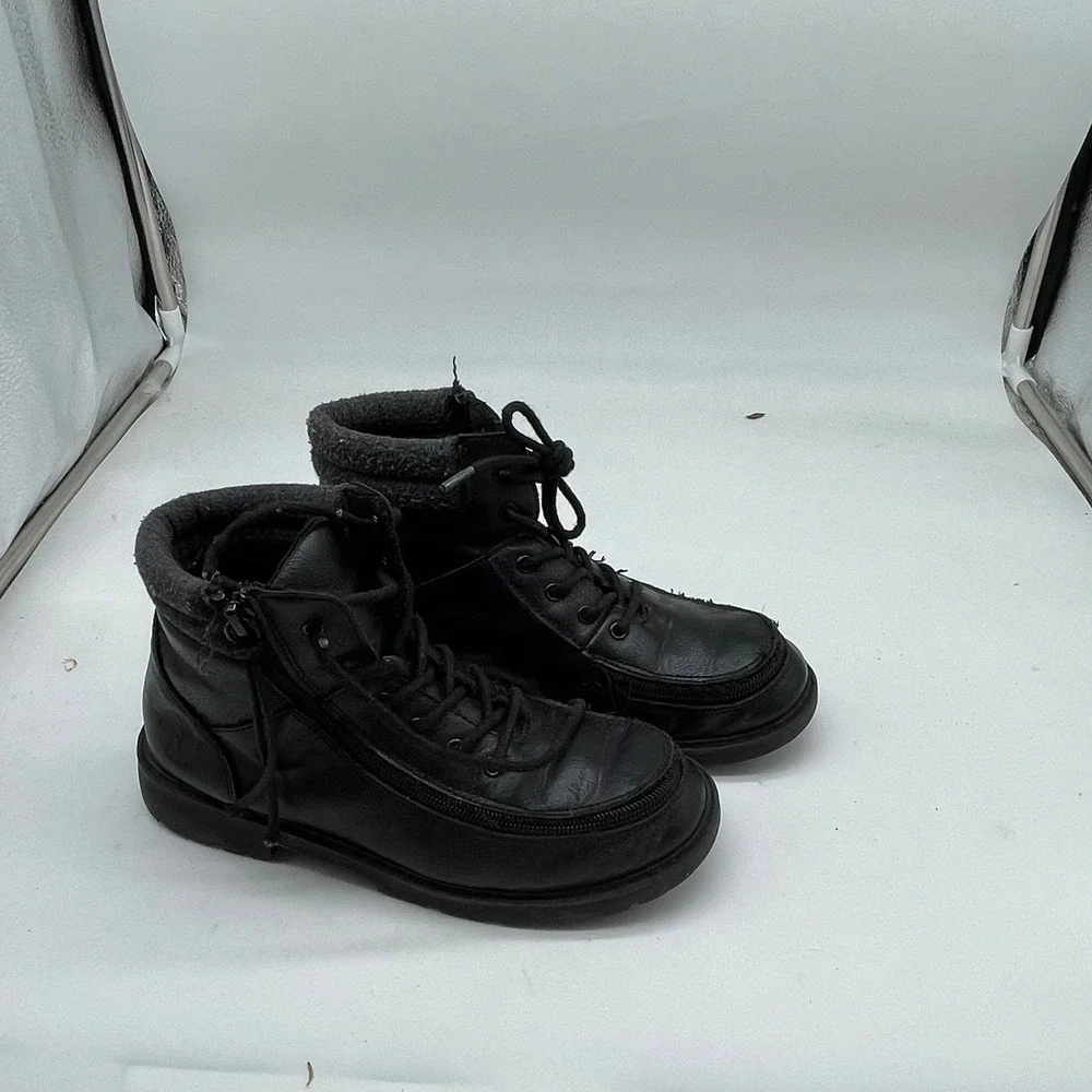 Billy Footwear Kids Boot Lugs Black High Top Zip Up Boots BK21315-001 Size 3M